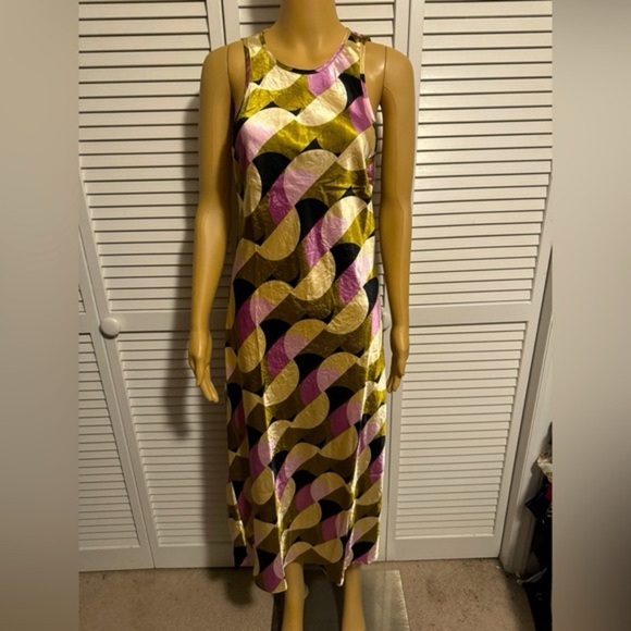 House of Harlow 1960 Geometric Sleeveless Maxi Slip Dress Size M - Picture 1 of 7